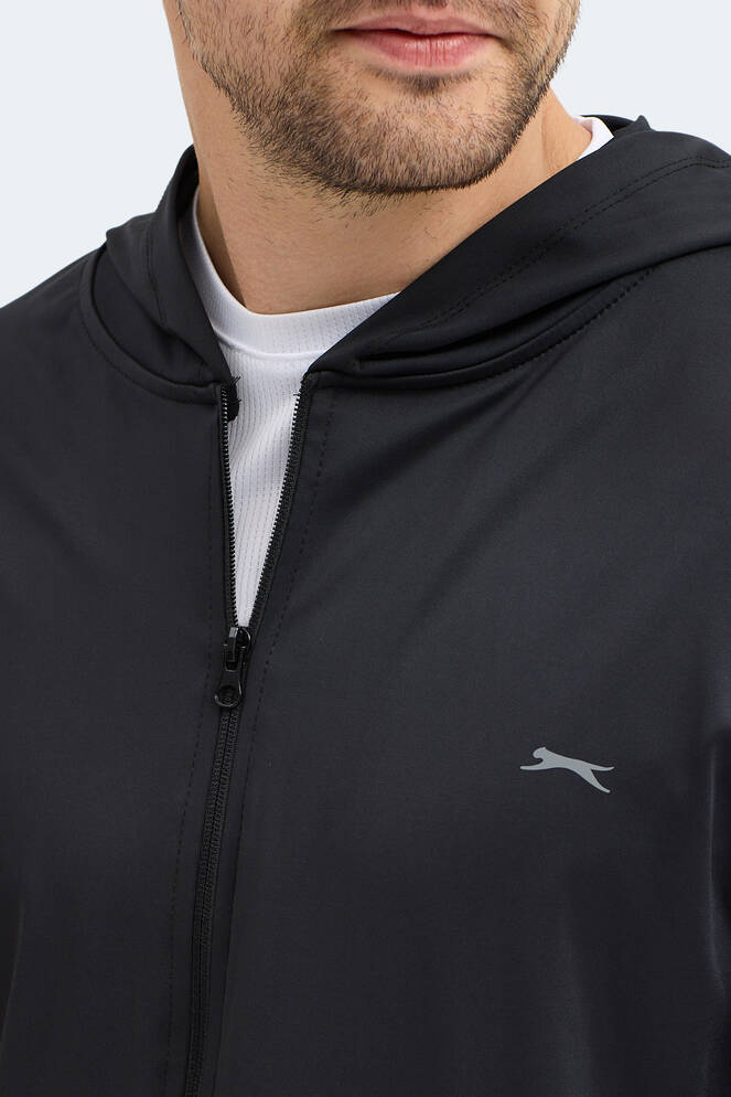 Slazenger KELENOR Erkek Kapüşonlu Cepli Siyah Sweatshırt