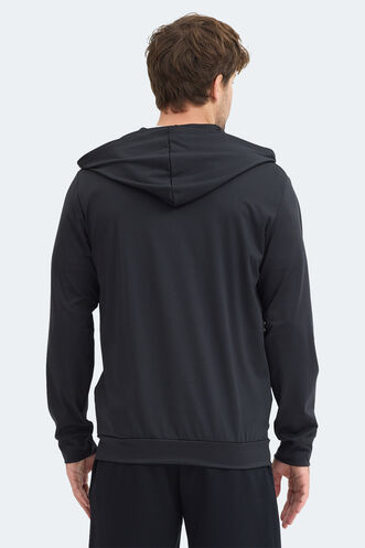 Slazenger KELENOR Erkek Kapüşonlu Cepli Siyah Sweatshırt - Thumbnail