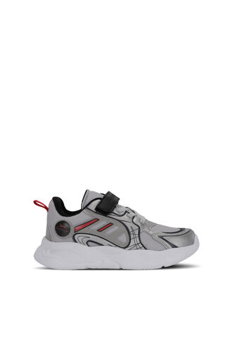 Slazenger KELSY Erkek Çocuk Gri / Kırmızı Günlük Spor Ayakkabısı - Thumbnail