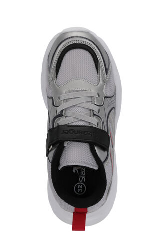 Slazenger KELSY Erkek Çocuk Gri / Kırmızı Günlük Spor Ayakkabısı - Thumbnail