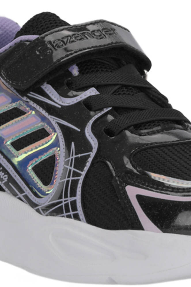 Slazenger KELSY Kız Çocuk Cırt Cırtlı Siyah / Mor Günlük Spor Ayakkabısı