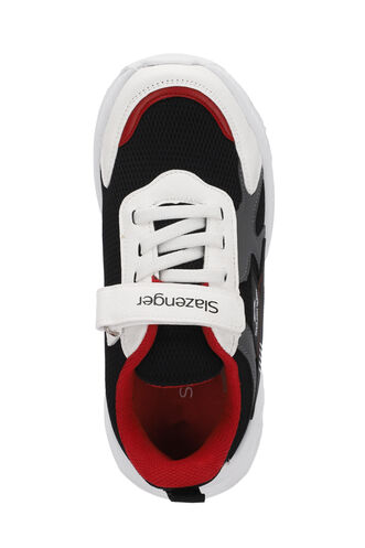 Slazenger KEMBA Erkek Çocuk Sneaker Ayakkabı Beyaz - Siyah - Thumbnail