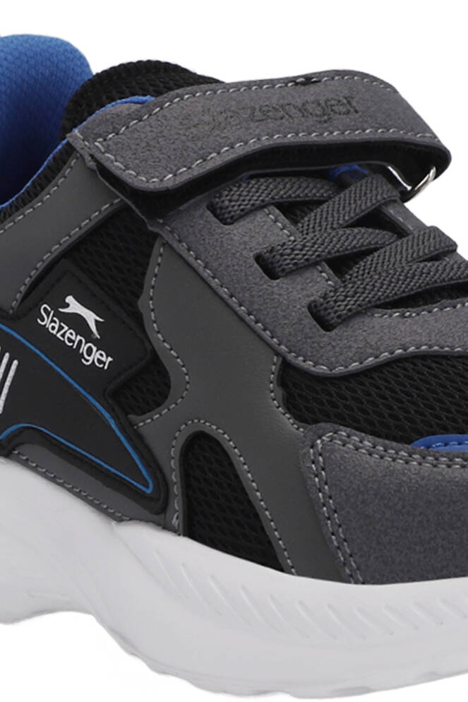 Slazenger KEMBA Erkek Çocuk Cırt Cırtlı Siyah / Koyu Gri Günlük Spor Ayakkabısı