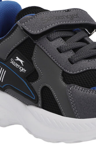 Slazenger KEMBA Erkek Çocuk Sneaker Ayakkabı Siyah - Koyu Gri - Thumbnail