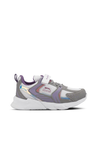Slazenger KENDALL Girls' Kids' Sneaker Shoes Gray - Fuchsia - Thumbnail