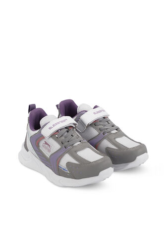 Slazenger KENDALL Girls' Kids' Sneaker Shoes Gray - Fuchsia - Thumbnail