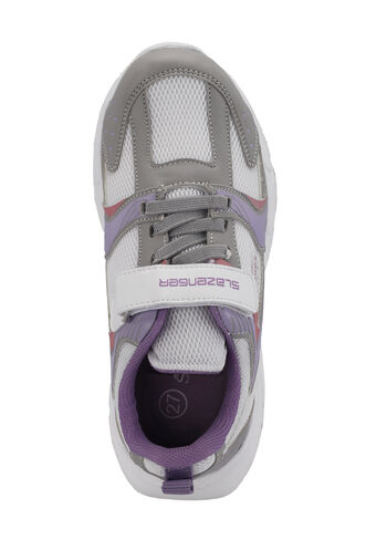 Slazenger KENDALL Girls' Kids' Sneaker Shoes Gray - Fuchsia - Thumbnail