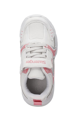 Slazenger KENDALL Kız Çocuk Sneaker Ayakkabıları Beyaz - Pembe - Thumbnail