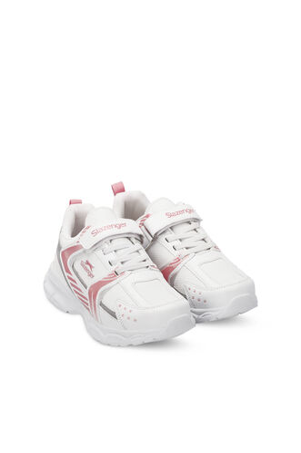 Slazenger KENDALL Unisex Çocuk Sneaker Ayakkabıları Beyaz - Pembe - Thumbnail