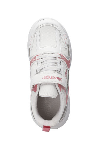 Slazenger KENDALL Unisex Çocuk Sneaker Ayakkabıları Beyaz - Pembe - Thumbnail