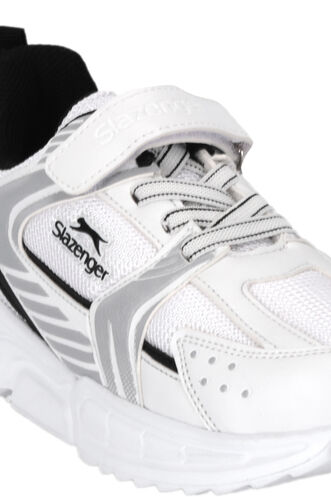 Slazenger KENDALL Unisex Çocuk Cırt Cırtlı Beyaz / Siyah Günlük Spor Ayakkabısı - Thumbnail