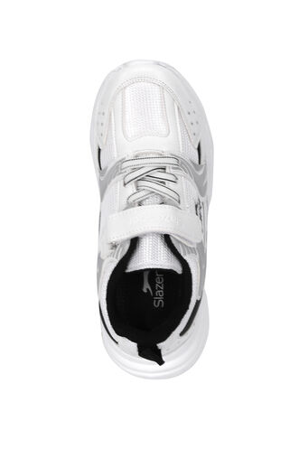 Slazenger KENDALL Unisex Çocuk Cırt Cırtlı Beyaz / Siyah Günlük Spor Ayakkabısı - Thumbnail