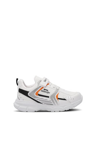 Slazenger KENDALL Unisex Çocuk Sneaker Ayakkabıları Beyaz - Turuncu - Thumbnail