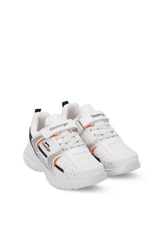 Slazenger KENDALL Unisex Çocuk Sneaker Ayakkabıları Beyaz - Turuncu - Thumbnail