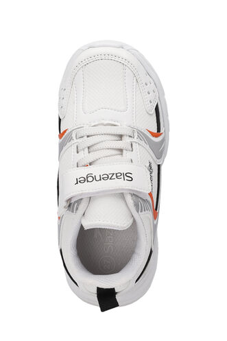 Slazenger KENDALL Unisex Çocuk Sneaker Ayakkabıları Beyaz - Turuncu - Thumbnail