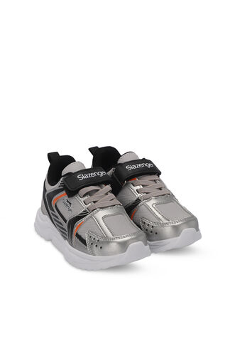 Slazenger KENDALL Unisex Çocuk Sneaker Ayakkabıları Gri - Siyah - Thumbnail