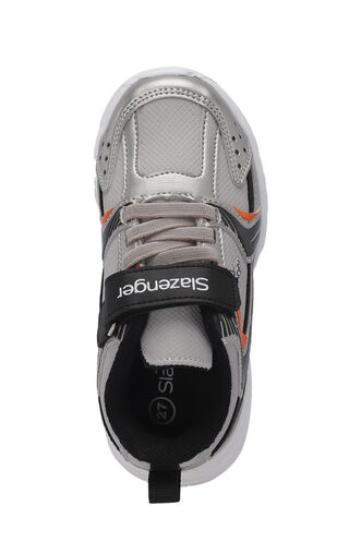 Slazenger KENDALL Unisex Çocuk Sneaker Ayakkabıları Gri - Siyah - Thumbnail