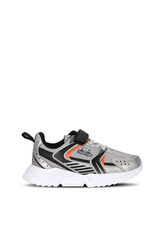 Slazenger - Slazenger KENDALL Unisex Çocuk Cırt Cırtlı Gri / Siyah Günlük Spor Ayakkabısı