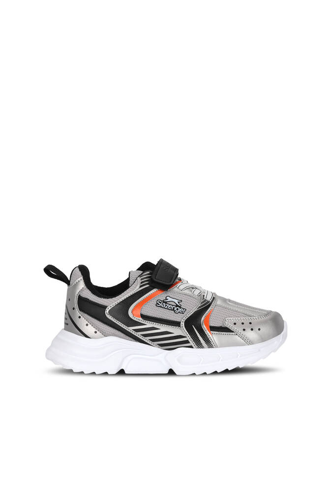 Slazenger KENDALL Unisex Çocuk Cırt Cırtlı Gri / Siyah Günlük Spor Ayakkabısı
