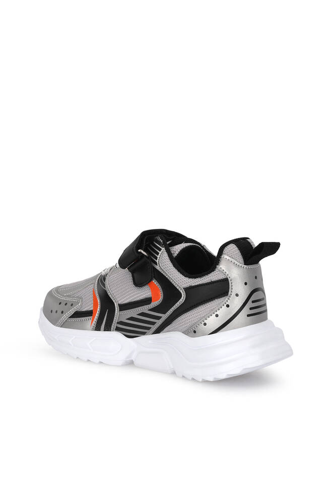 Slazenger KENDALL Unisex Çocuk Cırt Cırtlı Gri / Siyah Günlük Spor Ayakkabısı