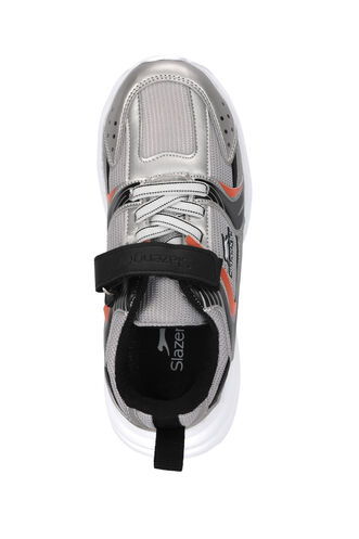 Slazenger KENDALL Unisex Çocuk Cırt Cırtlı Gri / Siyah Günlük Spor Ayakkabısı - Thumbnail