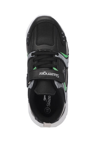 Slazenger KENDALL Unisex Çocuk Sneaker Ayakkabıları Siyah - Beyaz - Thumbnail
