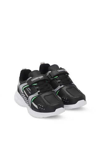 Slazenger KENDALL Unisex Çocuk Sneaker Ayakkabıları Siyah - Beyaz - Thumbnail