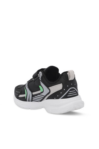 Slazenger KENDALL Unisex Çocuk Sneaker Ayakkabıları Siyah - Beyaz - Thumbnail