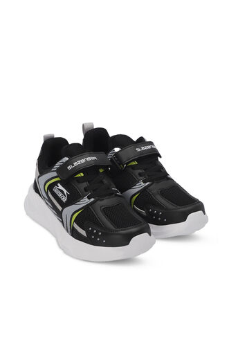 Slazenger KENDALL Unisex Çocuk Spor Ayakkabıları Siyah - Beyaz - Thumbnail