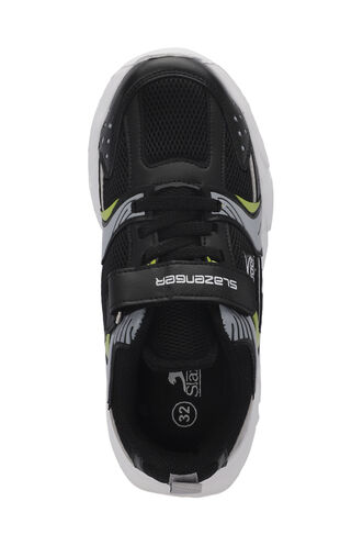 Slazenger KENDALL Unisex Çocuk Spor Ayakkabıları Siyah - Beyaz - Thumbnail