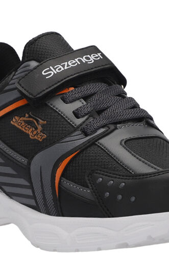 Slazenger KENDALL Unisex Çocuk Sneaker Ayakkabıları Siyah - Koyu Gri - Thumbnail