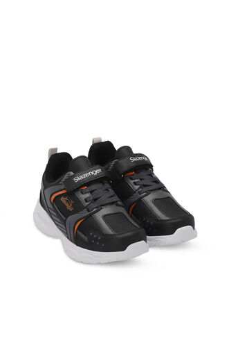 Slazenger KENDALL Unisex Çocuk Sneaker Ayakkabıları Siyah - Koyu Gri - Thumbnail