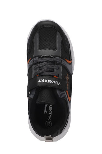 Slazenger KENDALL Unisex Çocuk Sneaker Ayakkabıları Siyah - Koyu Gri - Thumbnail