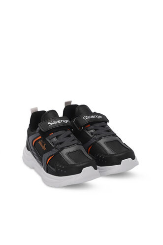 Slazenger KENDALL Unisex Çocuk Sneaker Ayakkabıları Siyah - Koyu Gri - Thumbnail