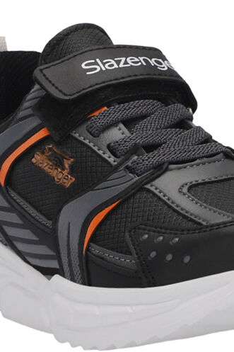 Slazenger KENDALL Unisex Çocuk Sneaker Ayakkabıları Siyah - Koyu Gri - Thumbnail
