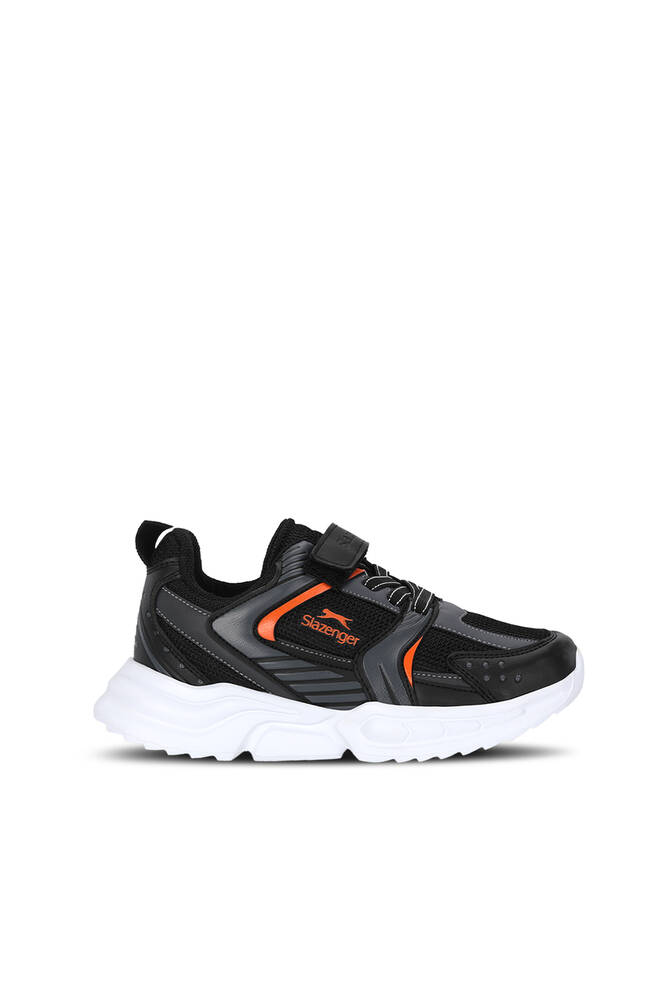 Slazenger KENDALL Unisex Çocuk Cırt Cırtlı Siyah / Koyu Gri Günlük Spor Ayakkabısı