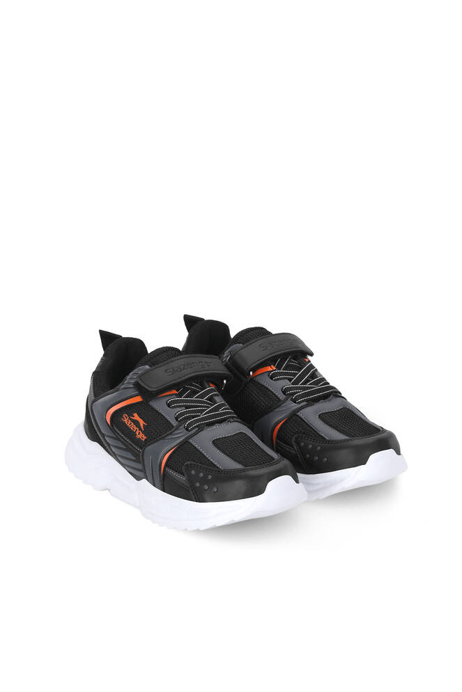 Slazenger KENDALL Unisex Çocuk Cırt Cırtlı Siyah / Koyu Gri Günlük Spor Ayakkabısı