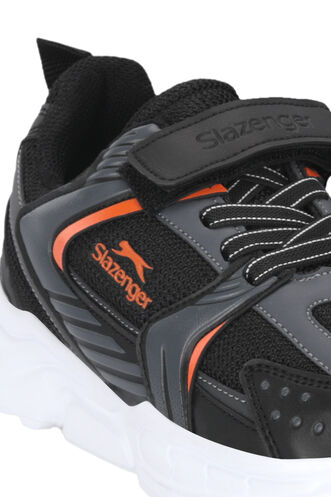 Slazenger KENDALL Unisex Çocuk Cırt Cırtlı Siyah / Koyu Gri Günlük Spor Ayakkabısı - Thumbnail
