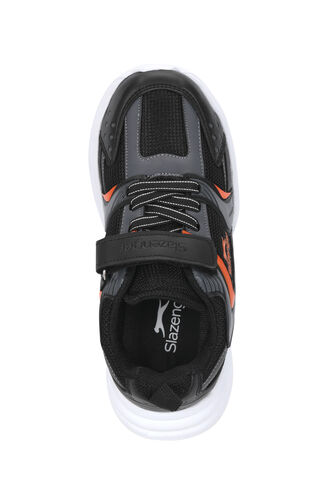Slazenger KENDALL Unisex Çocuk Cırt Cırtlı Siyah / Koyu Gri Günlük Spor Ayakkabısı - Thumbnail