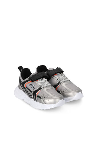Slazenger KENDALL Unisex Kids' Sneaker Shoes Gray - Black - Thumbnail