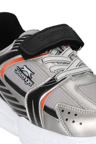 Slazenger KENDALL Unisex Kids' Sneaker Shoes Gray - Black - Thumbnail