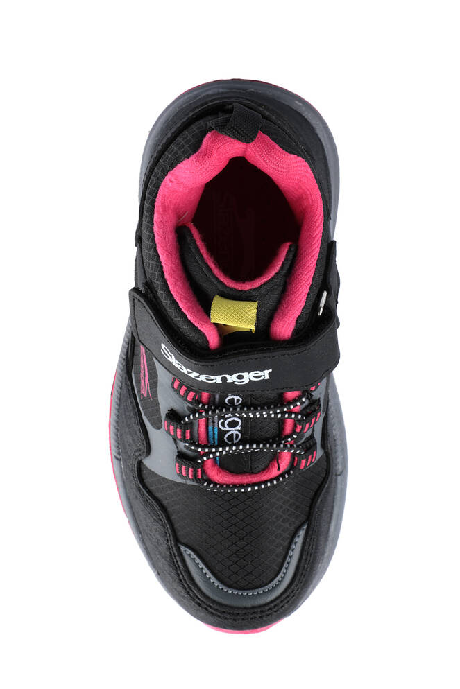 Slazenger KENZIE IN Kız Çocuk Cırt Cırtlı Siyah / Fuşya Bot