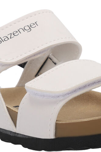 Slazenger KERMIT Unisex Çocuk Sandaletleri Beyaz - Thumbnail