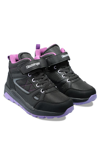 Slazenger KESHA Unisex Çocuk Bot Siyah - Mor - Thumbnail