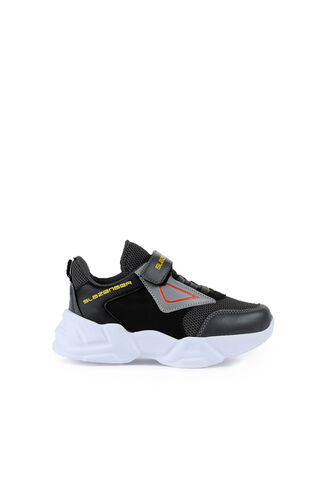 Slazenger - Slazenger KEVAN Sneaker Erkek Çocuk Ayakkabı Koyu Gri - Siyah