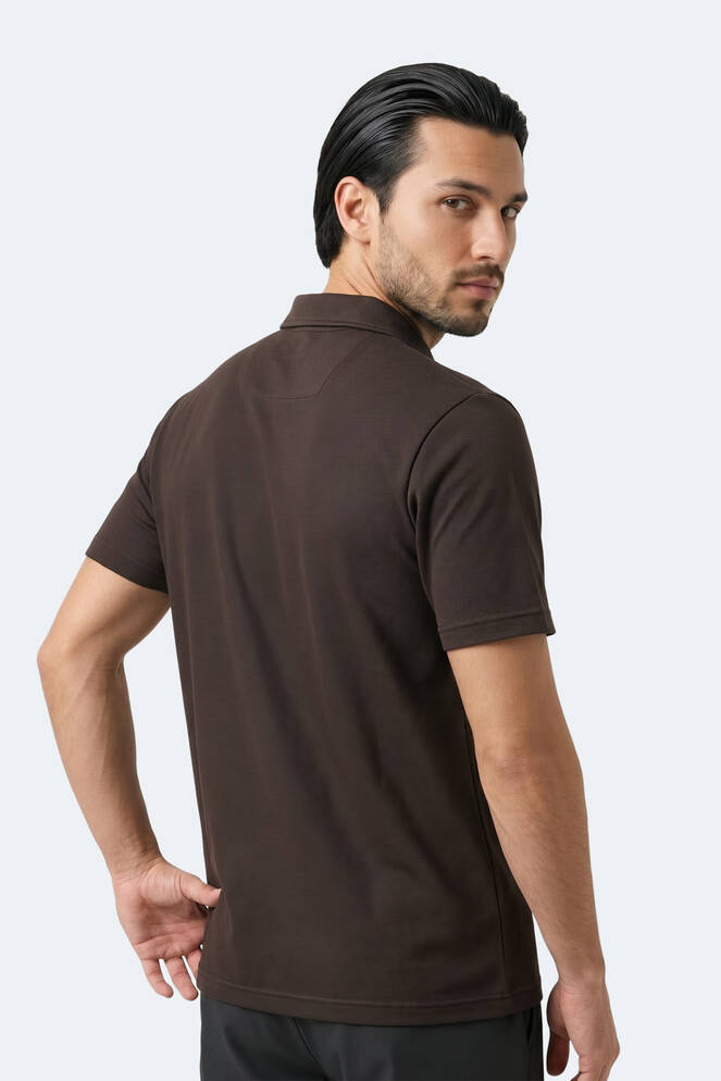 Slazenger KHAN Erkek Polo Yaka Kahve Tişört
