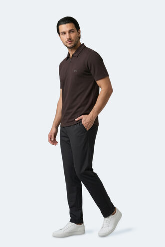 Slazenger KHAN Erkek Polo Yaka Kahve Tişört - Thumbnail