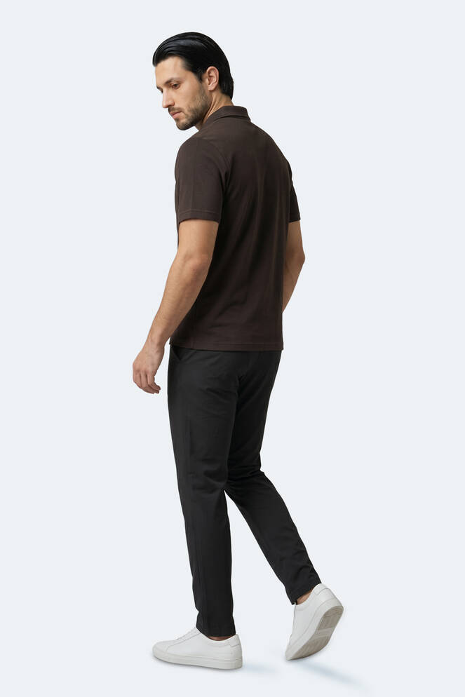 Slazenger KHAN Erkek Polo Yaka Kahve Tişört