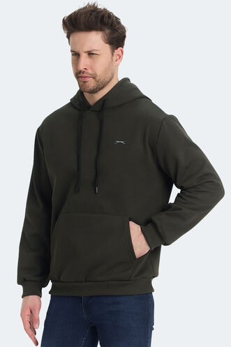 Slazenger KICKSON Erkek Sweatshirt Haki - Thumbnail