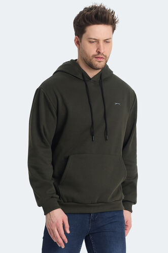 Slazenger KICKSON Erkek Sweatshirt Haki - Thumbnail
